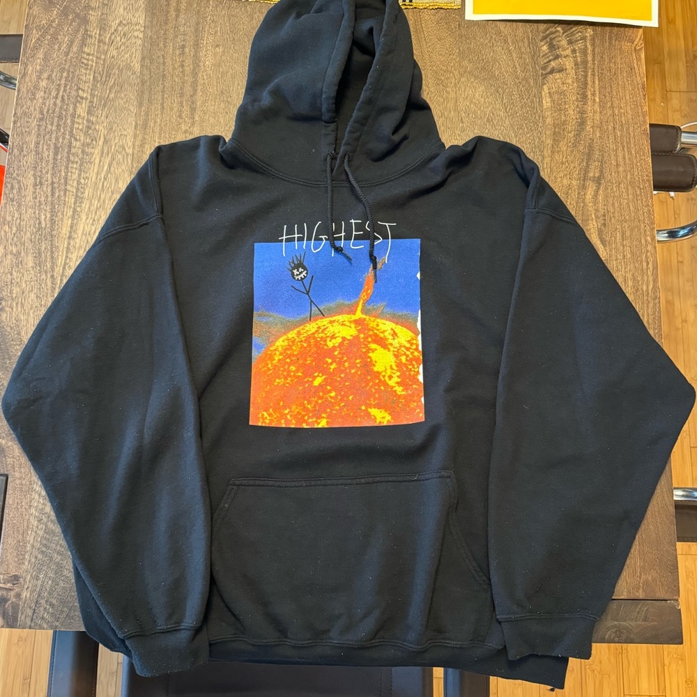 Travis Scott Merch Black Hoodie Cactus Jack “Highest In The Room”